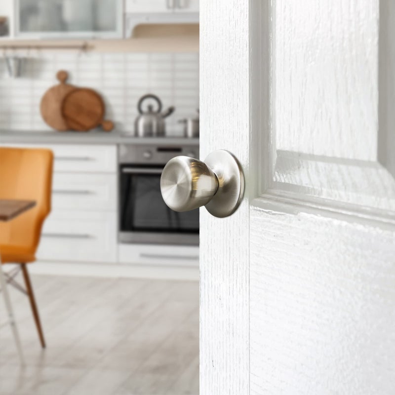 Design House 728667 Terrace 6-Way Universal Passage Hall and Closet Door Knob Satin Nickel - Image 5